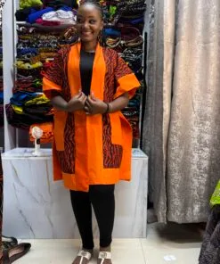 Kitenge Kimono – Solid Trim (Classic)
