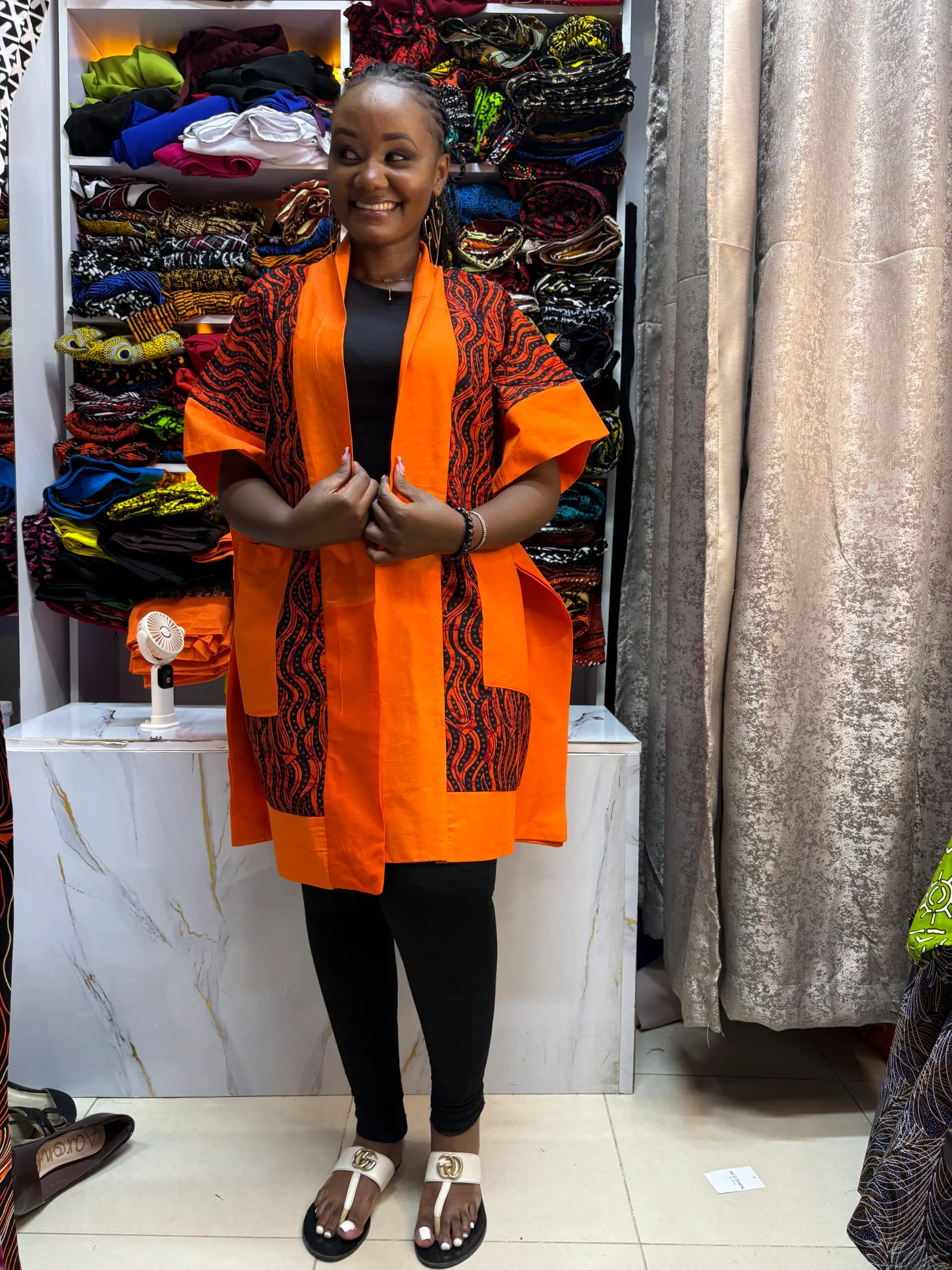 Kitenge Kimono – Solid Trim (Classic)