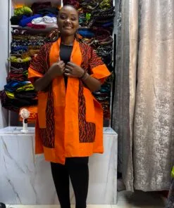 Kitenge Kimono – Solid Trim (Classic)