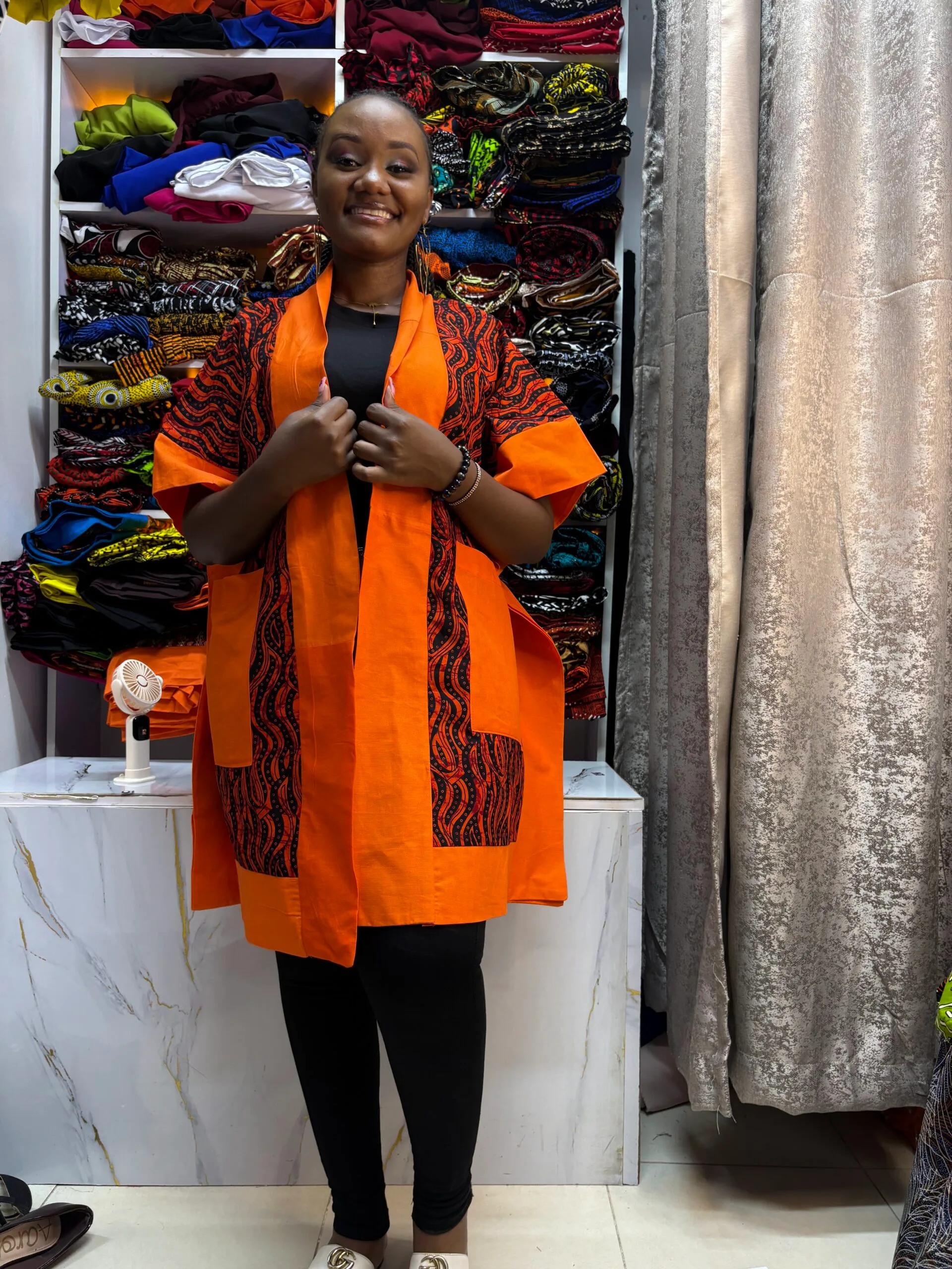 Kitenge Kimono – Solid Trim (Classic)