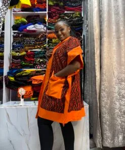 Kitenge Kimono – Solid Trim (Classic)