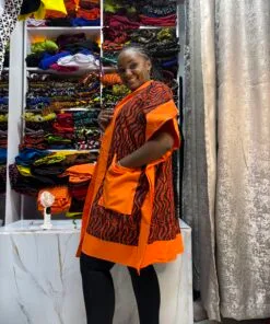 Kitenge Kimono – Solid Trim (Classic)