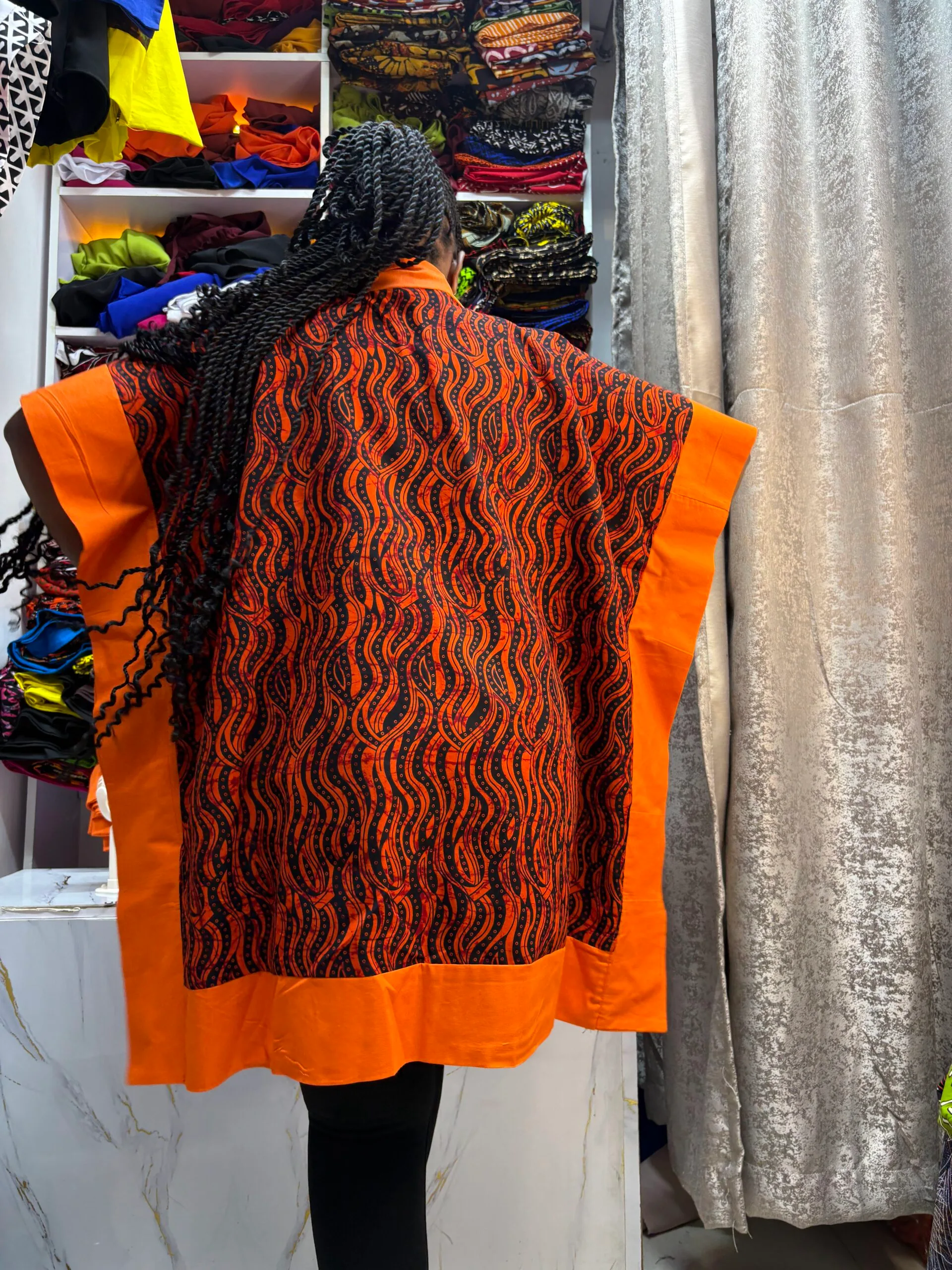 Kitenge Kimono – Solid Trim (Classic)