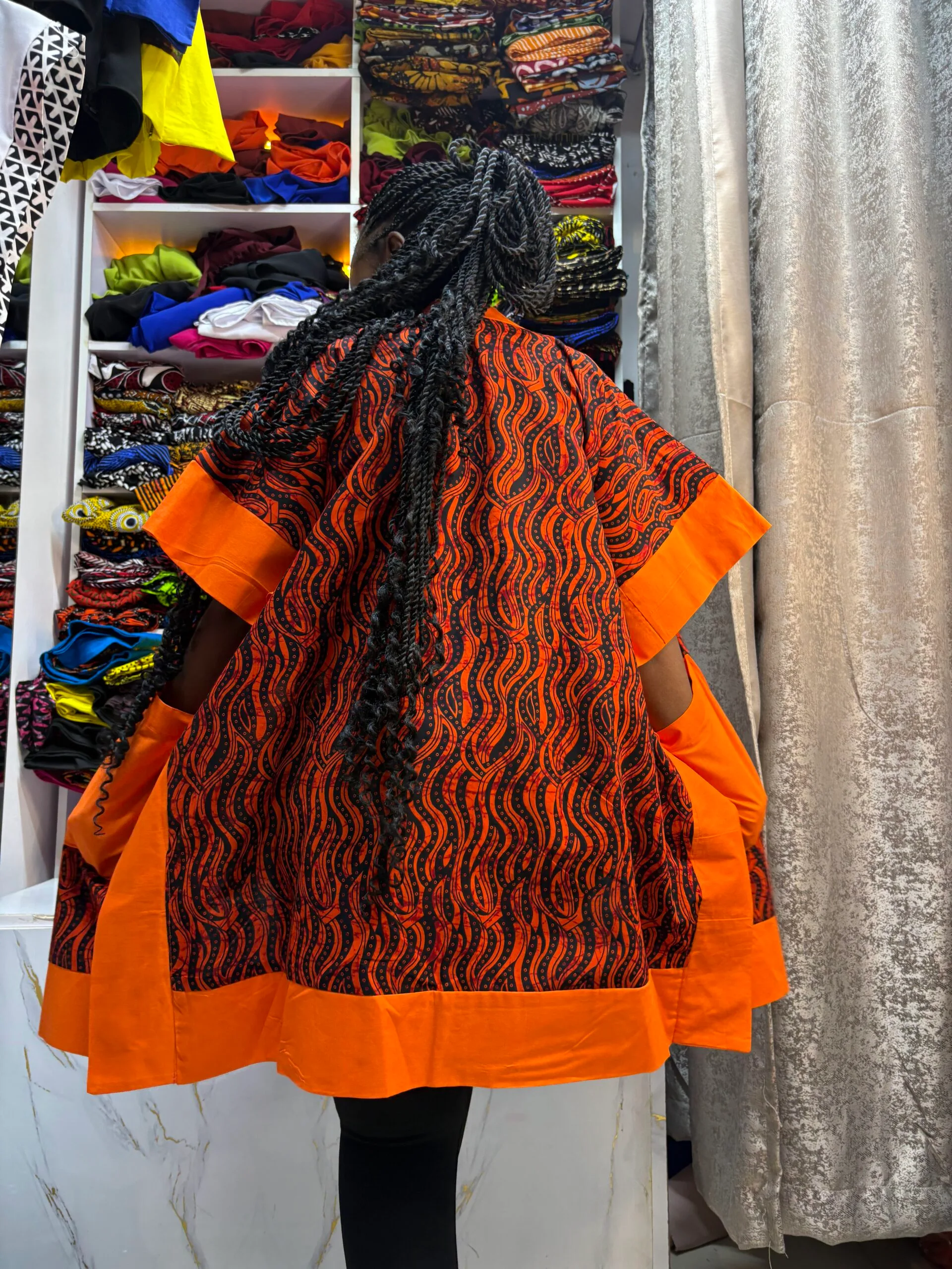 Kitenge Kimono – Solid Trim (Classic)