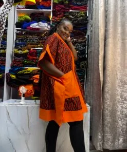 Kitenge Kimono – Solid Trim (Classic)