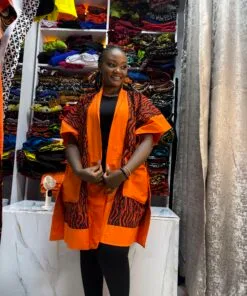 Kitenge Kimono – Solid Trim (Classic)