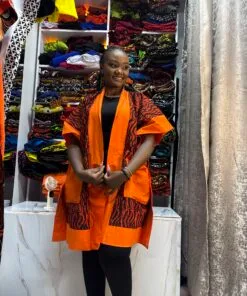 Kitenge Kimono – Solid Trim (Classic)