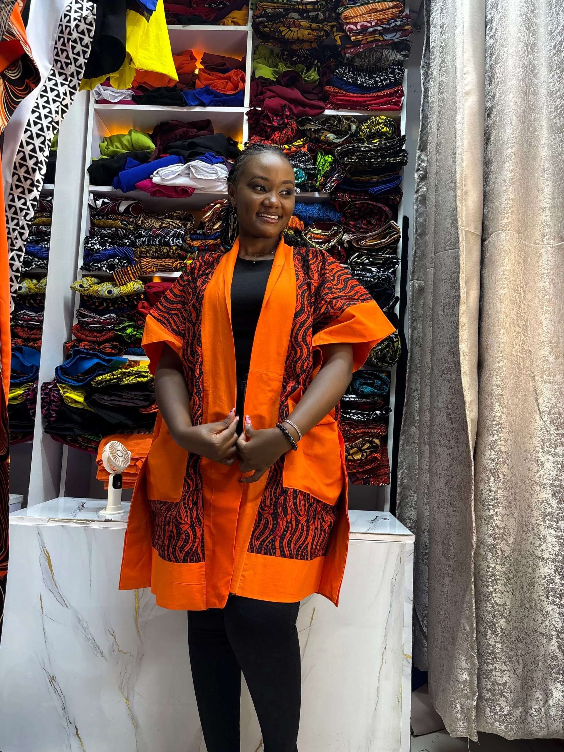 Kitenge Kimono – Solid Trim (Classic)