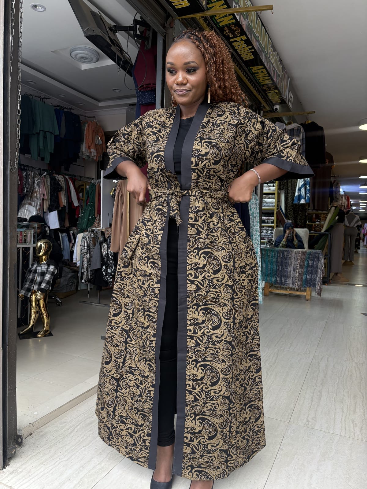 Golden Baroque Kimono Cover