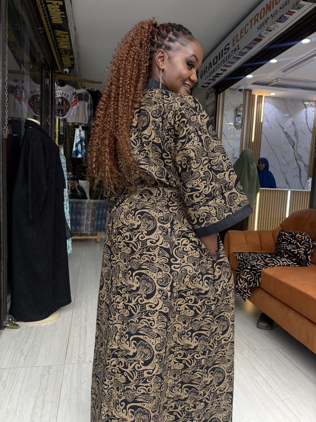 Golden Baroque Kimono Cover