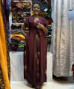 Maroon Heritage Kimono & Palazzo Set