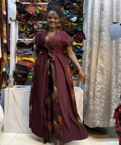 Maroon Heritage Kimono & Palazzo Set