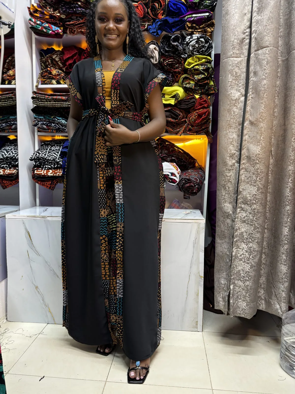 Onyx Empress Kimono & Palazzo Set