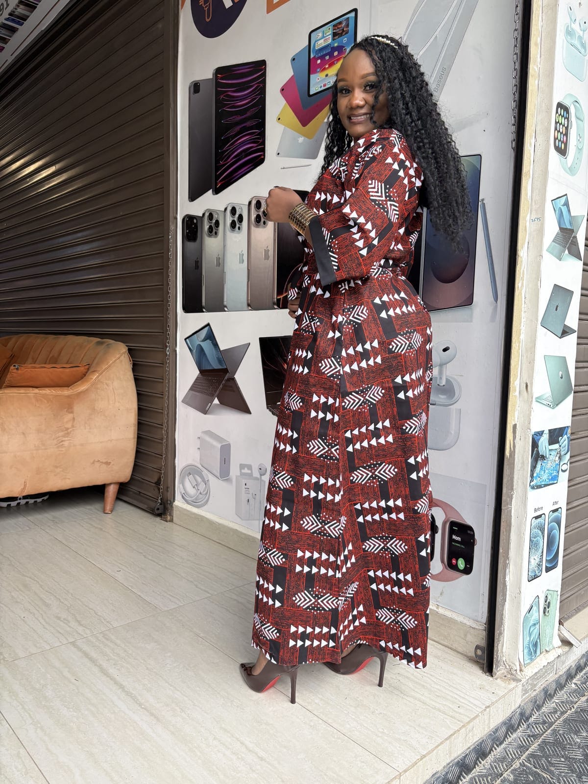 Maroon Uhuru Kimono Cover