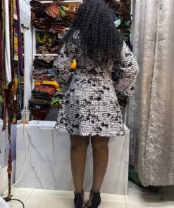 Monochrome Poise Shift Dress