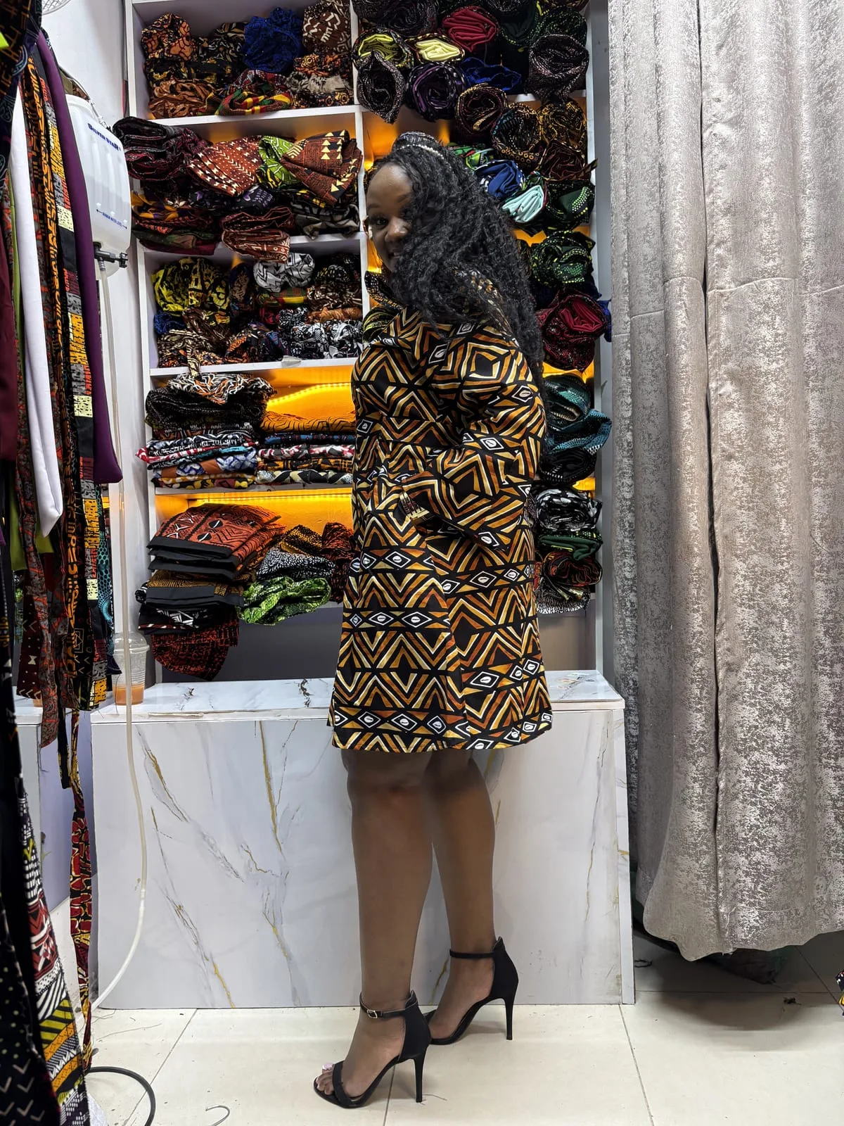 Golden Rhythm Shift Dress