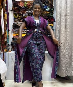 Plum Essence Kimono & Palazzo Set