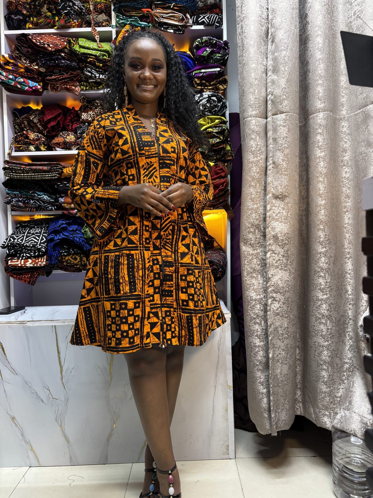 Amber Mosaic Shift Dress