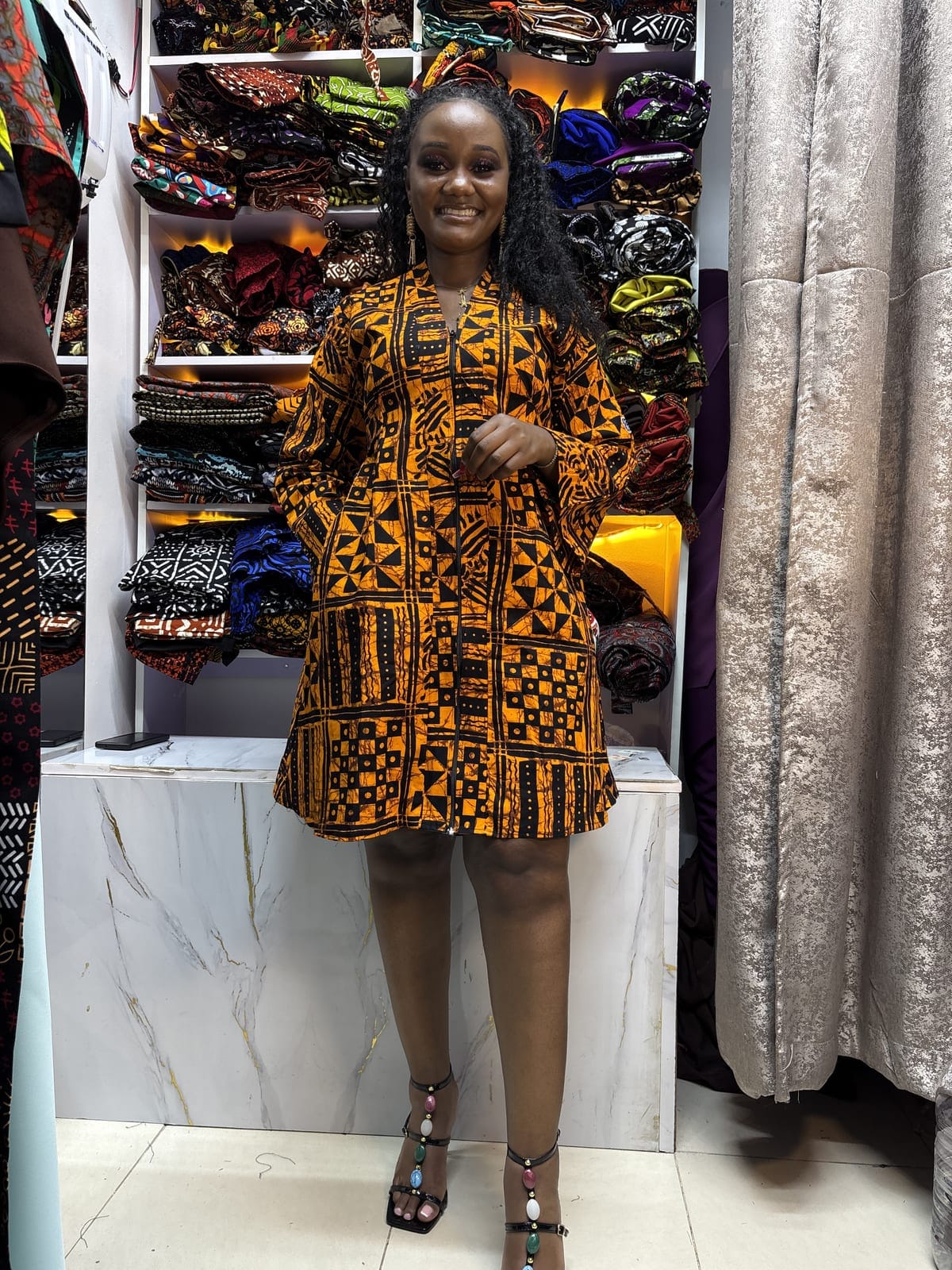 Amber Mosaic Shift Dress