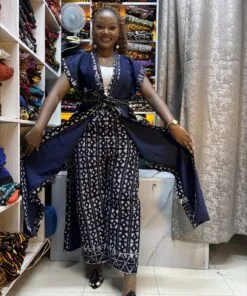 Indigo Heritage Kimono & Palazzo Set