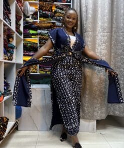 Indigo Heritage Kimono & Palazzo Set