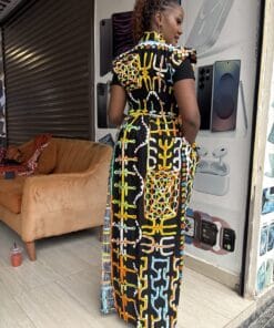 Carnival Glyph Elastic-Back Kimono
