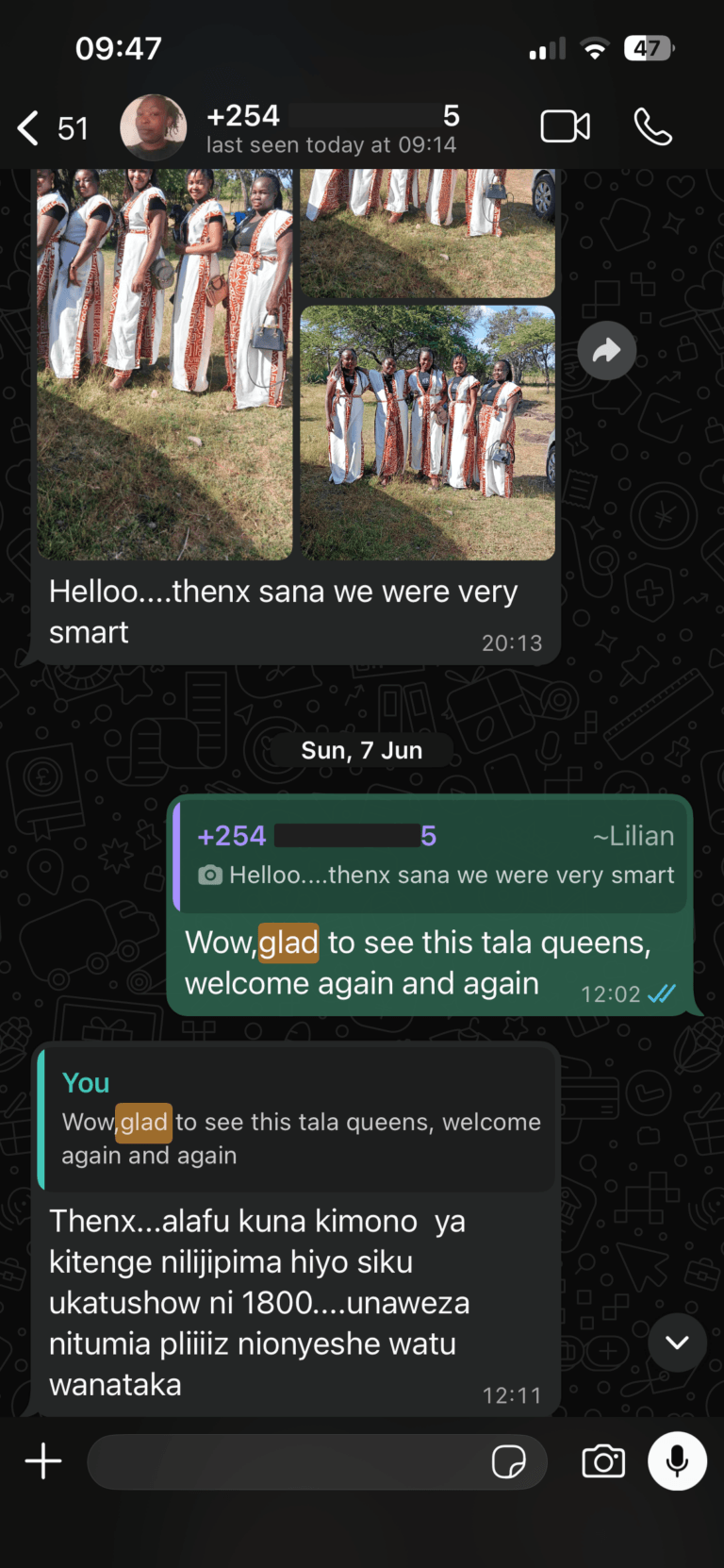 WhatsApp review from Lilian