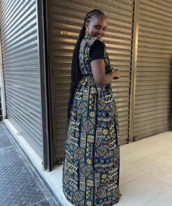 Cobalt Mosaic Maxi Kimono Cover-Up
